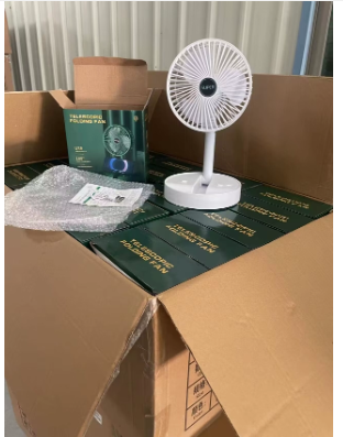 Foldable Telescopic USB Battery Fan for Hotel 2000mah Battery Air Cooling Fan 3 Speed Choice