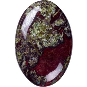 Natural Dragon Bloodstone Oval Shaped Craft Stone Dragon Bloodstone Palm