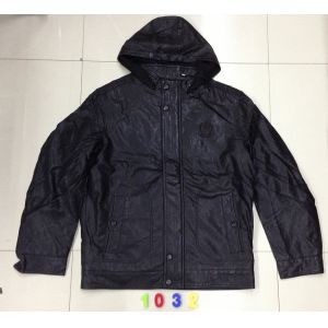 1032 Men's pu fashion jacket coat stock