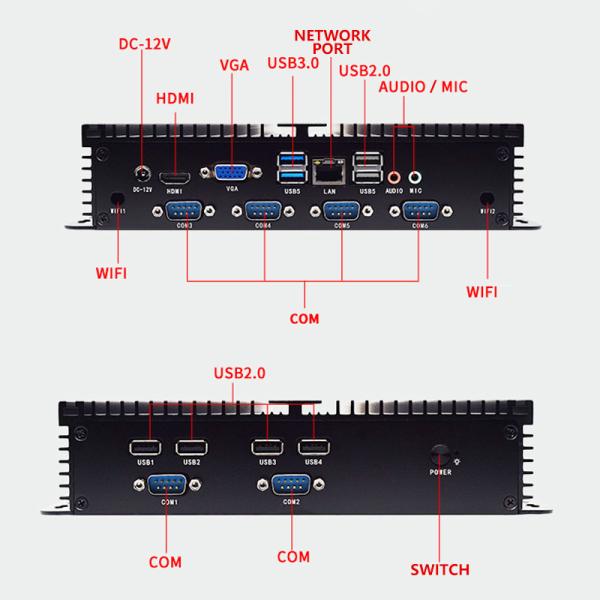 Buy Windows 10 Desktop Mini PC Core I3 I5 I7 Linux Fanless HDmi Vga 12v Usb 3.0 24/7 SSD at wholesale prices