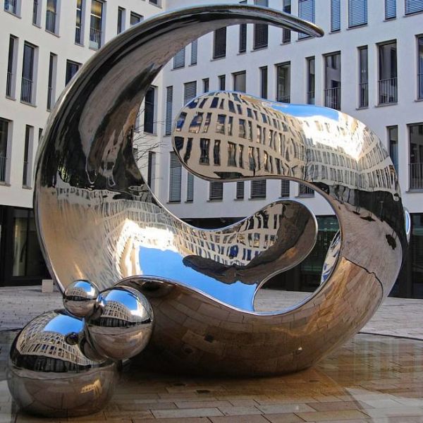 Large 200CM Crab Fiberglass Stainless Steel Sculpture Abstract Device