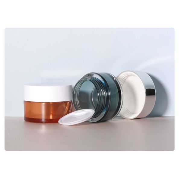 Logo Printing Customized Acrylic Cosmetic Pump Bottles for in Skin Care Cream 50g and 100ml Luxury Skincare Packaging Set