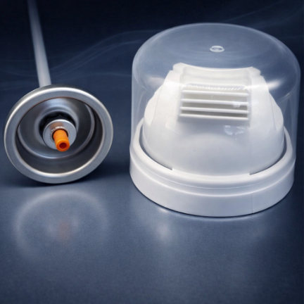 Close-up of valve structure for foam dispensing