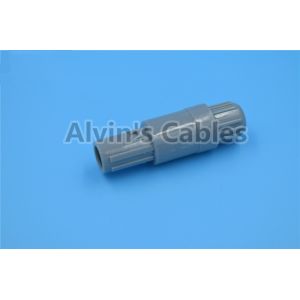 Durable Circular Plastic Plug Connector 2-14 Contacts Multipole Type