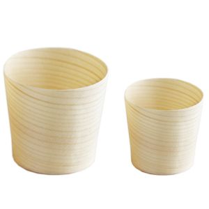 4.5mm Wooden Eco Friendly Disposable Coffee Cups Biodegradable Takeaway Coffee