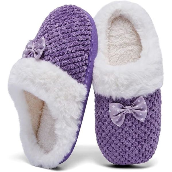 Anti Slip Design Indoor Childrens Bedroom Slippers With Knitted Upper OEM Logo
