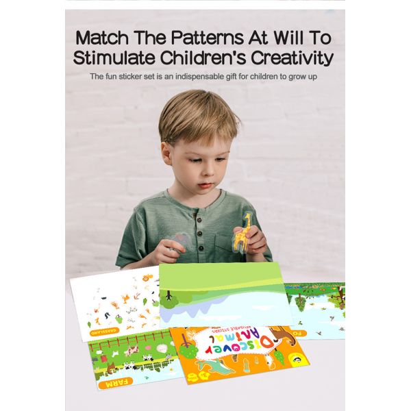 Buy Educational Magic Reusable Sticker Book For Toddlers Intellectual Development at wholesale prices