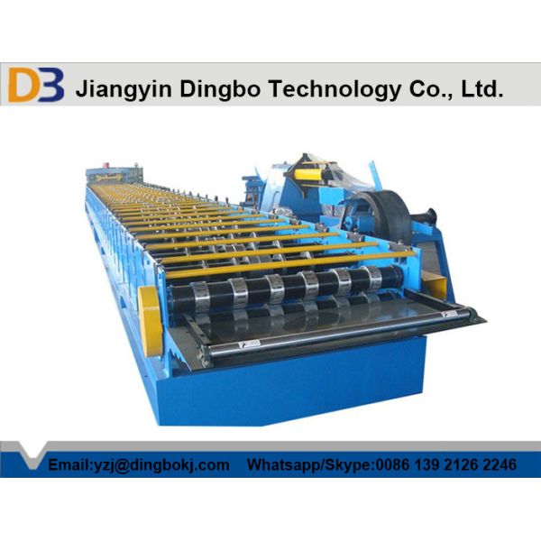 Colored Steel Plate / Galvanized Board Floor Deck Roll Forming Machine With 30
