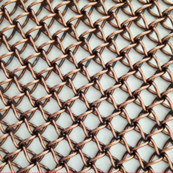 Architectural Woven Fabric Powder Vinyl Coated Three-dimensional Color Decorative Metal Mesh for Ceiling