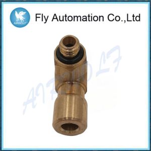 Brass M5 Pneumatic Tube Fittings EISELE GERMANY Yellow Angled threaded