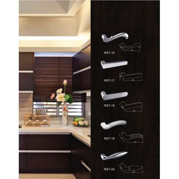 European Stainless Steel Lever Door Handle With Escutcheon Plate