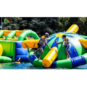 Inflatable Water Park Equipment Floating Slide Trampoline