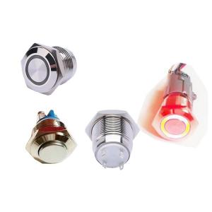 Quality 16mm illuminated stainless steel push button switch turn button switch for sale