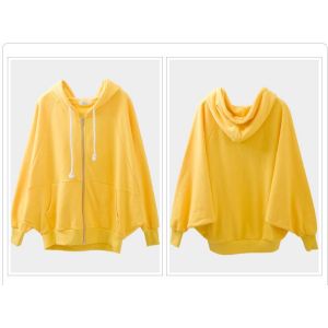 Bat shirt , Yellow Ladies Hooded Sweatshirts , Long Sleeve