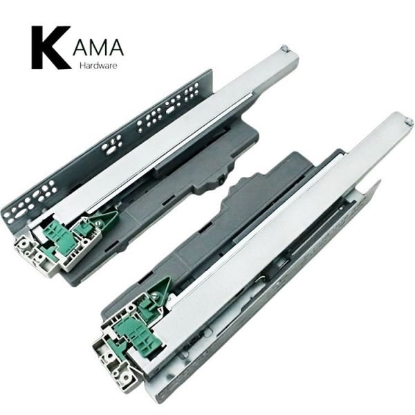 Buy 25KGS  Foldable KAMA Soft Close Drawer Slides Galvanized Steel Material at wholesale prices