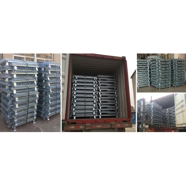 0.5x1M Heavy Duty Galvanized Mesh Wire Storage Baskets Metal Bin Container OEM ODM