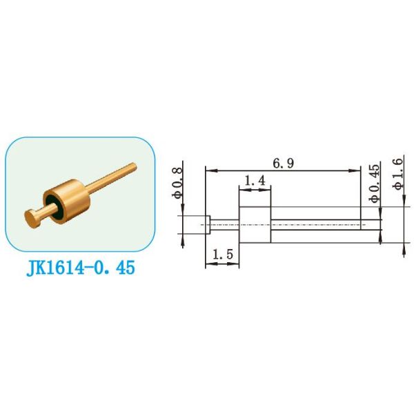 Nail Head Hermetic Glass To Metal Seal Connectors DC Feedthroughs