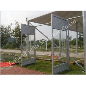Heat Resistant Tent Accessories Height Customizable Fabric Door Glass Door