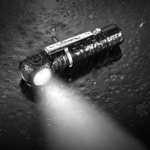 Micro USB Charging LED Headlamp Flashlight With Anti - Slip Headband