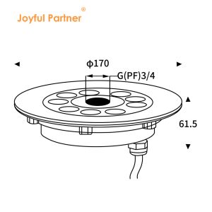 Colorful LED Fountain Light 2700k - 6500k IP68 LED Underwater Lighting