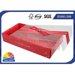 Custom Sizes Foldable Drawer Paper Box With Imprinted Ribbon Bowknot Decorated