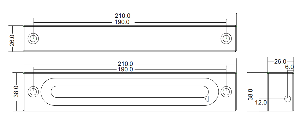 F220 Vandalproof pure iron magnetic lock series( COPPER:220KG)