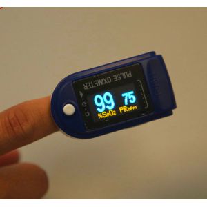Quality Yellow Child Finger Tip Pulse Oximeter Readings with SpO2 Display for sale