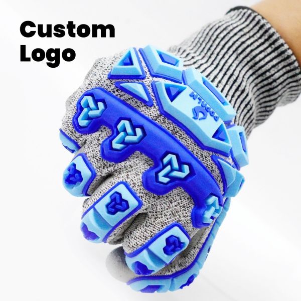 4X43CP PU Dipped Anti-Impact Work Gloves HPPE Liner Cut Resistant Safety Gloves