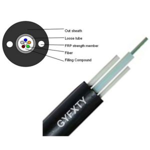 China FRP Strengthen GYFXTY-12B1 4 Core Outdoor Fiber Optic Cable on sale
