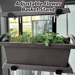 Outdoor Hanging Plants Bracket for Fence Balcony Garden 2 Pack Powder Coated