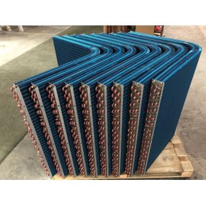 Alvanized Plate Chiller Condenser Coil Copper Tube Air Conditioner
