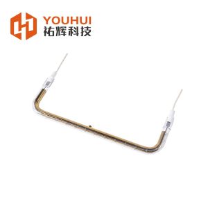 China Gold Coated U-Shaped Halogen Heating Lamp 1100-2600C Filament on sale