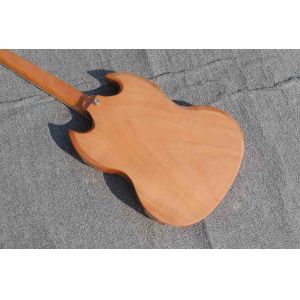 High quality custom 6 string electric guitar, flame maple veneer, wood color
