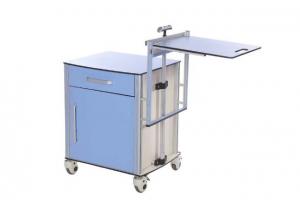 Quality Mute Caster ABS Hospital Bedside Cabinet With Foldable Writing Board for sale