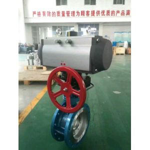 Wafer Butterfly Valve With Pneumatic Actuator Control