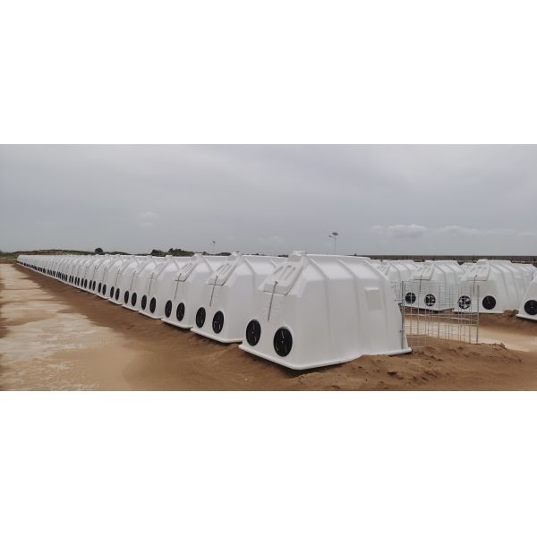 Buy Rectangular White Calf Hutch for Livestock at wholesale prices