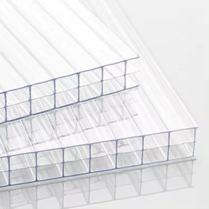 Transparent 8mm Hollow Twin Wall Polycarbonate Sheet / PC Hollow Sheet /