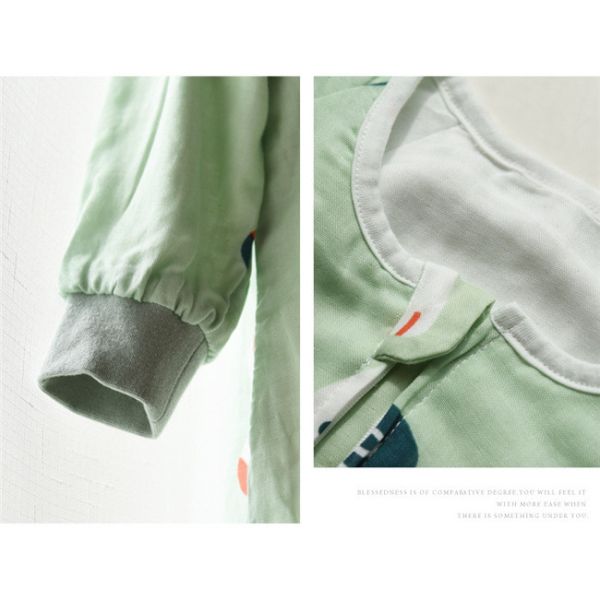 Cute Printing Cotton Muslin Sleep Sack Lightweight Healthy Baby Blankets Machine Washable