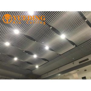 Interior Ceiling Structural Aluminium Square Tubes Baffle Ceiling Customized