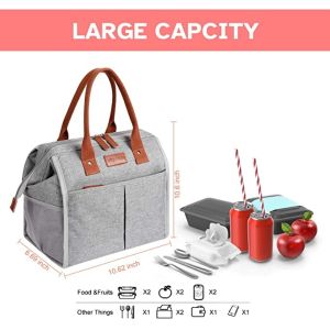 Insulated Soft Sided Lunch Cooler Tote Bags Reusable Lunch Containers