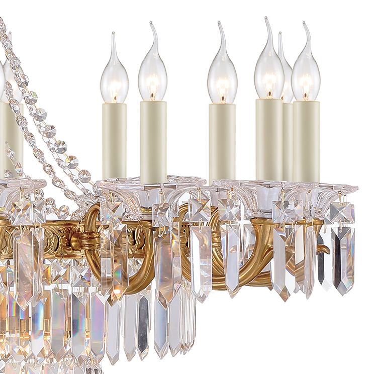 Brass and beveled glass chandelier Lighting for Project Lighting Fixtures (WH-PC-33)