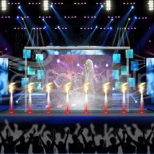 custom rain curtain with certificate