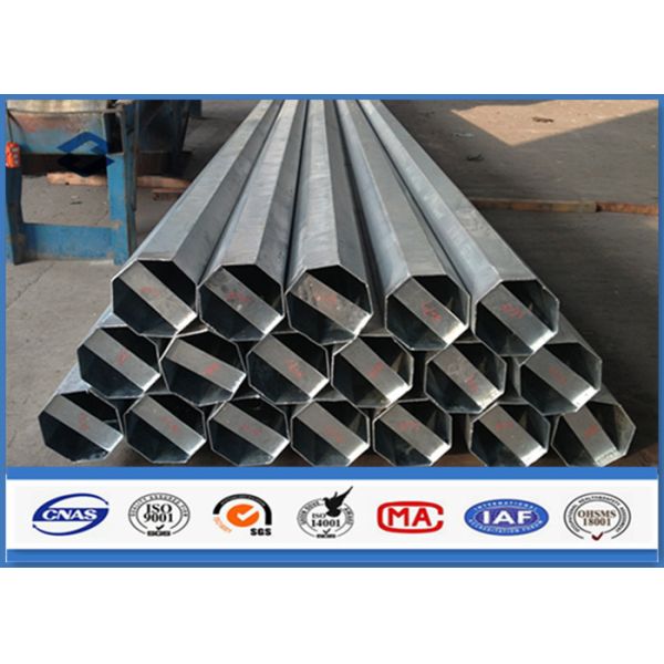 Buy 36.9m / s Ant i -wind Capacity galvanized metal pipe , steel transmission pole With Galvanization min 86 microns at wholesale prices