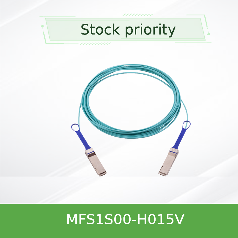 NVIDIA MFS1S00-H015V 200Gb/s QSFP56 Active Optical Cable - 15m Extended Reach