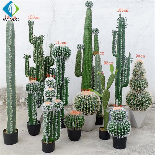 Various Type Artificial Bonsai Tree , Fake Cactus Plant For Theme Attractions