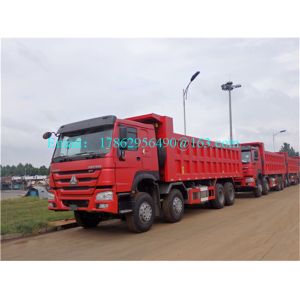 China Commercial 371 HP 8x4 Diesel Dump Truck , Sand Dump Truck Q235 Steel Body on sale
