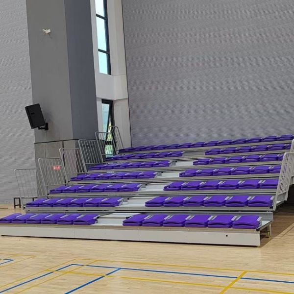 Buy Steel Frame Retractable Bleacher Seating with Floor Mounted Seat at wholesale prices