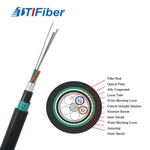 Ftth Armored Gyta53 Fiber Optic Cable Single Mode 4 6 8 12 Core