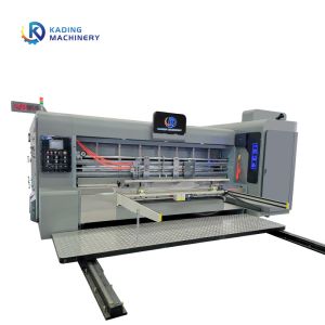 Servo Motor Feeding Corrugated Cardboard Printer With Rotary Slotting Die Cutter