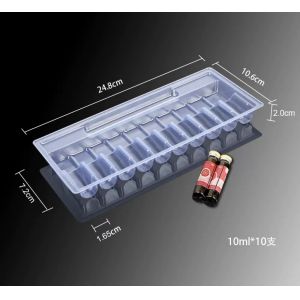 Customized PET Tray Packaging For Drug Water Injection Bottles